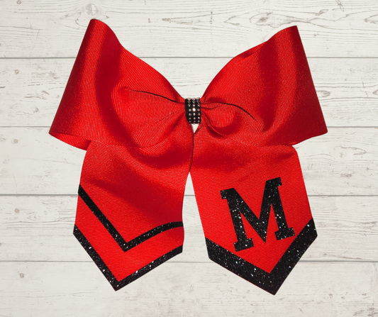 M Cheer Bow (Pointed Tails)